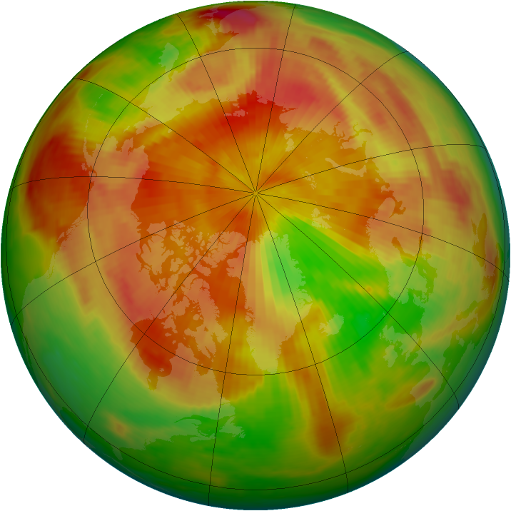 Arctic ozone map for 24 April 1987